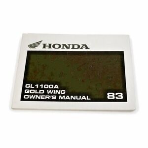 1983 Honda GL1100A Gold Wing Aspencade Owner's Manual OEM Motorcycle Owner Guide